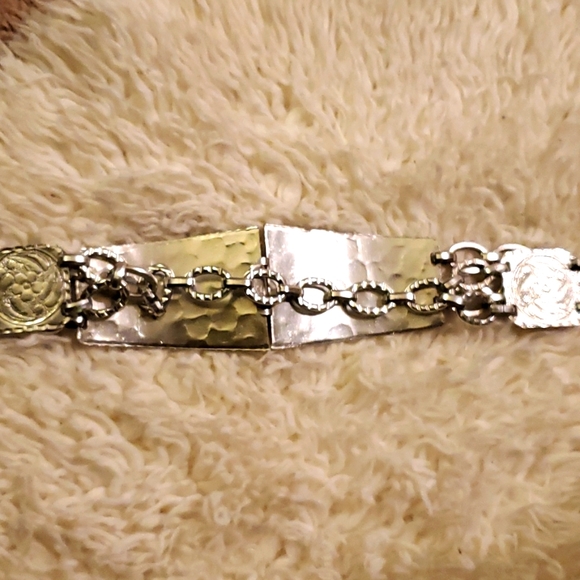 Vintage Italian Motif engraved silver chainbelt